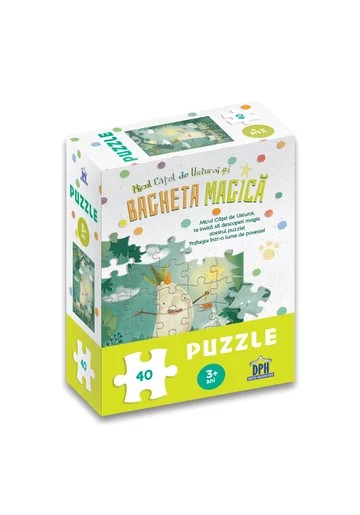 Micul catel de usturoi si bagheta magica - Puzzle 40 de piese - Editura DPH